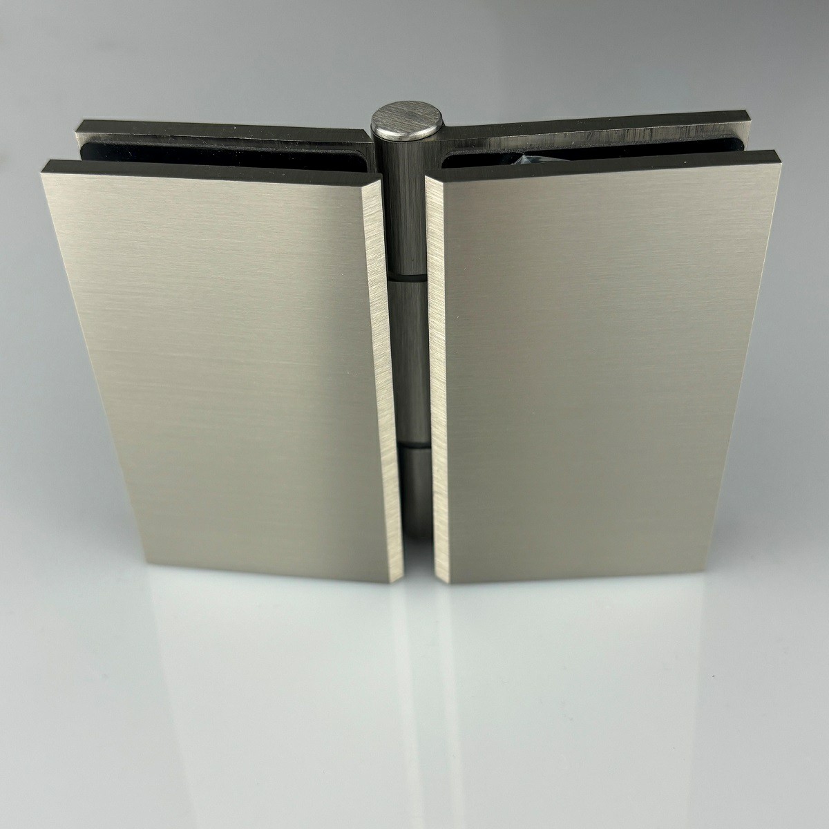 Bifold glass to glass shower hinge - Brushed Nickel